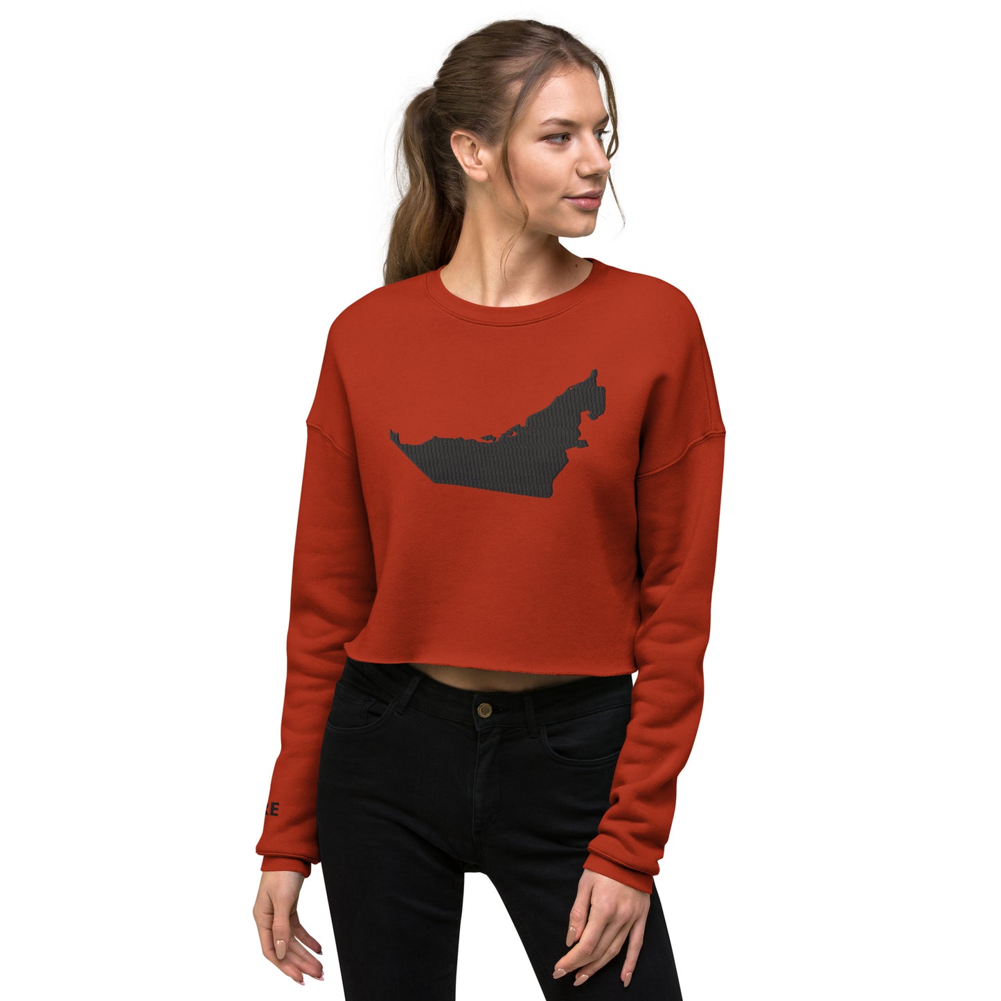 United Arab Emirates Crop Sweatshirt (Embroidered)