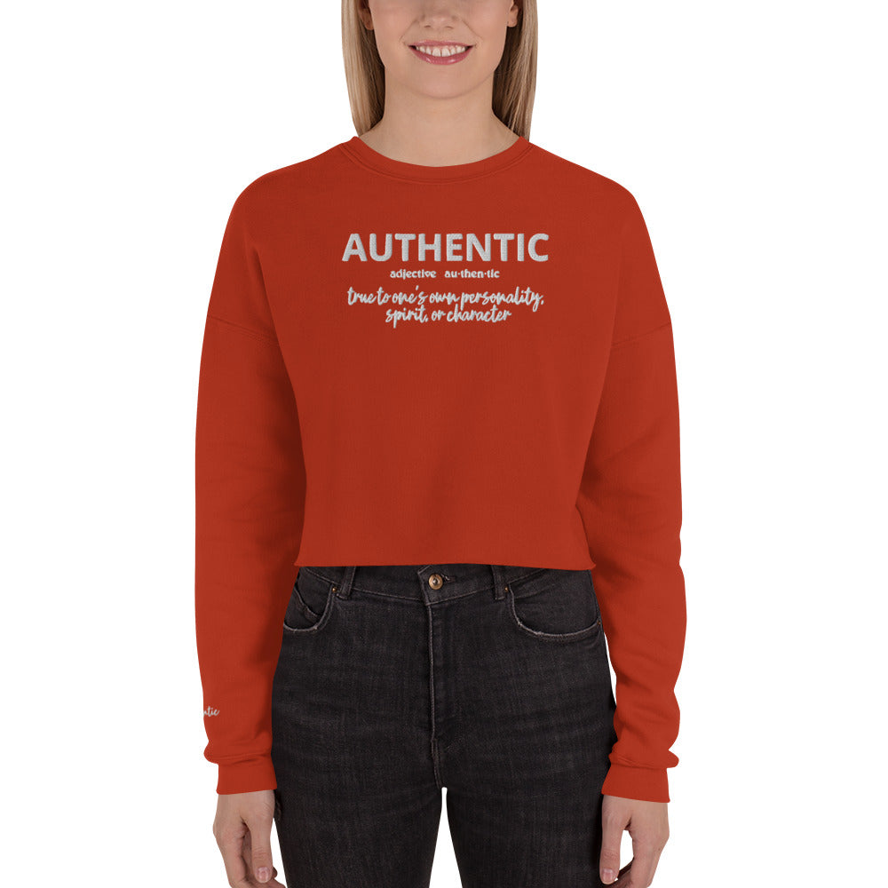 Authentic Crop Sweatshirt (Embroidered)