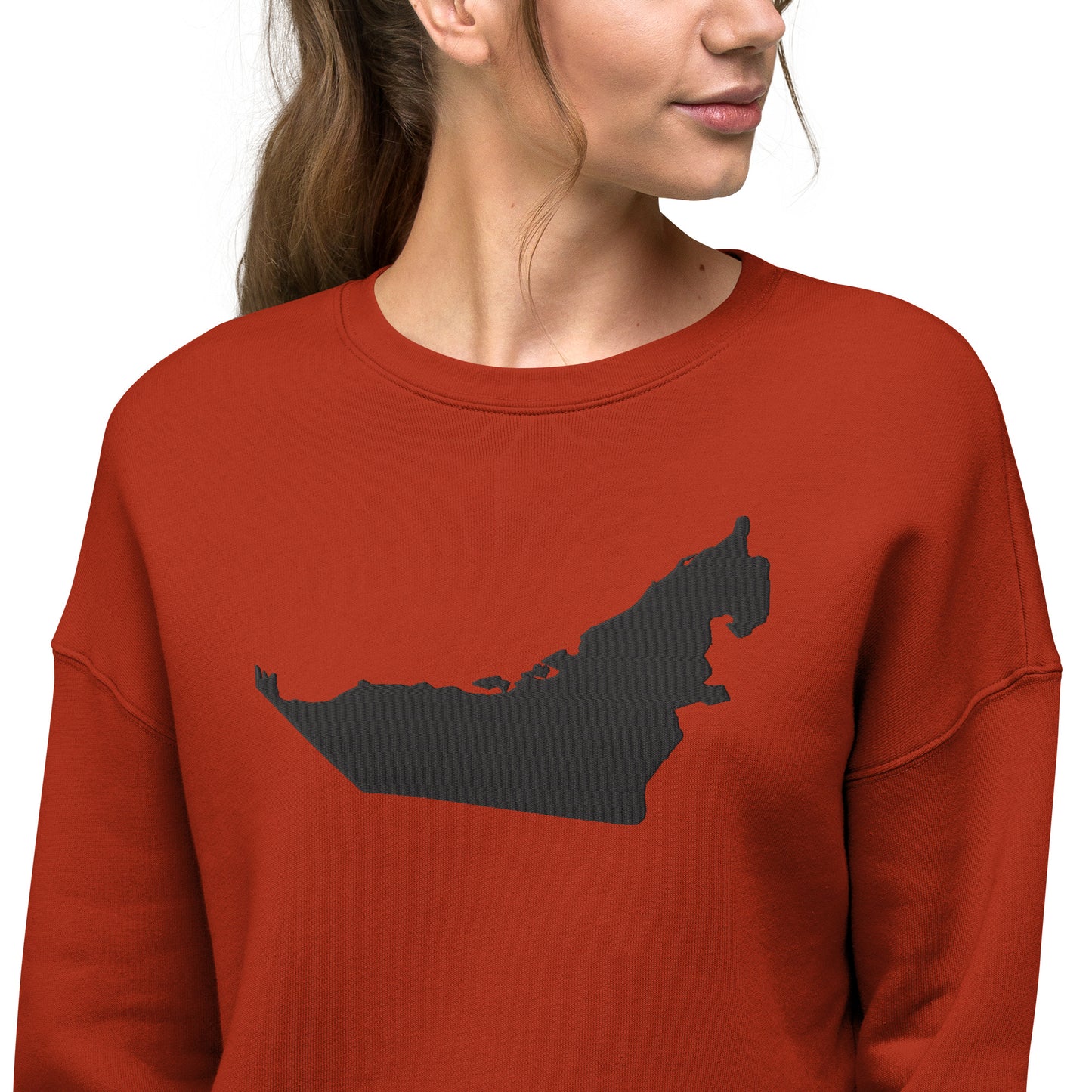United Arab Emirates Crop Sweatshirt (Embroidered)