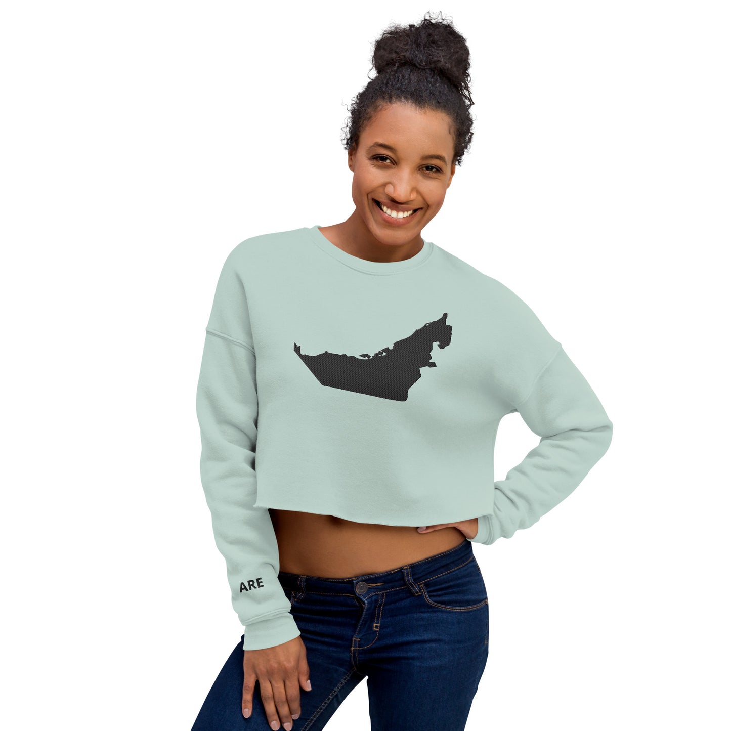 United Arab Emirates Crop Sweatshirt (Embroidered)