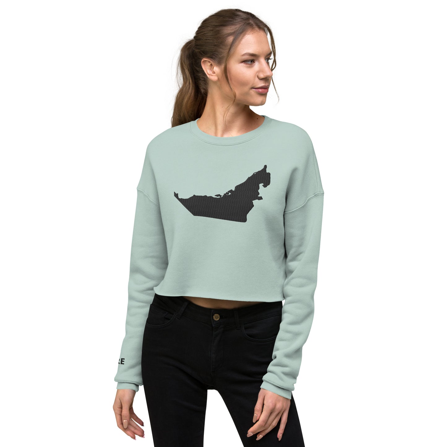 United Arab Emirates Crop Sweatshirt (Embroidered)
