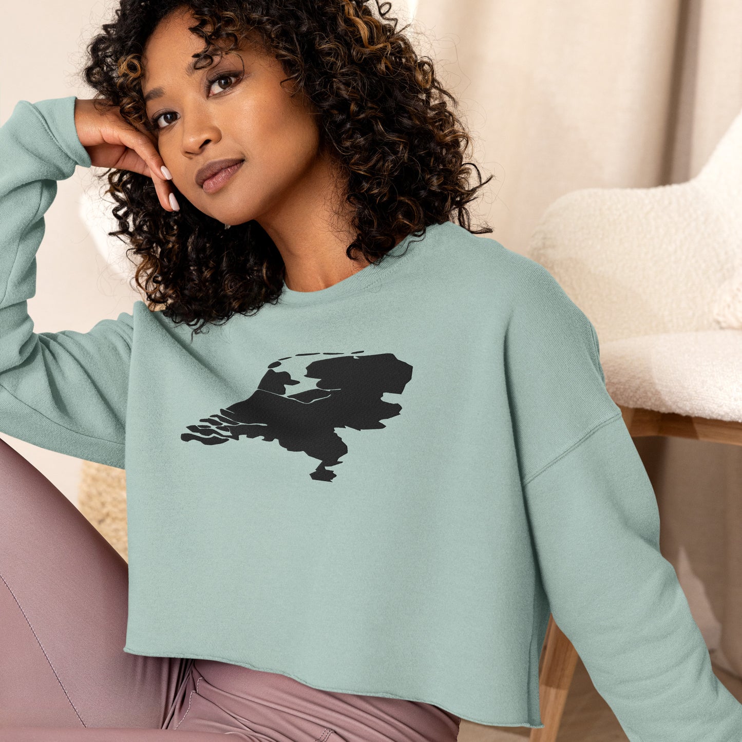 Netherlands Crop Sweatshirt (Embroidered)