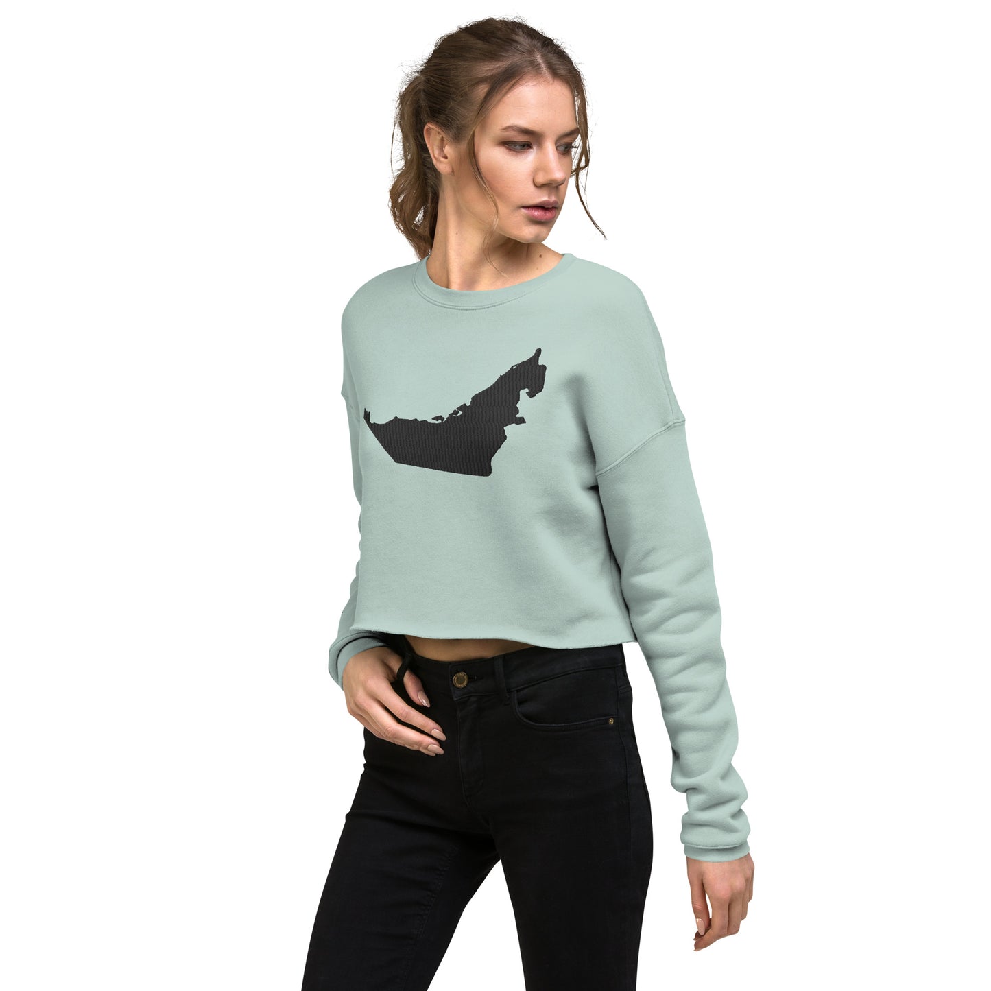 United Arab Emirates Crop Sweatshirt (Embroidered)