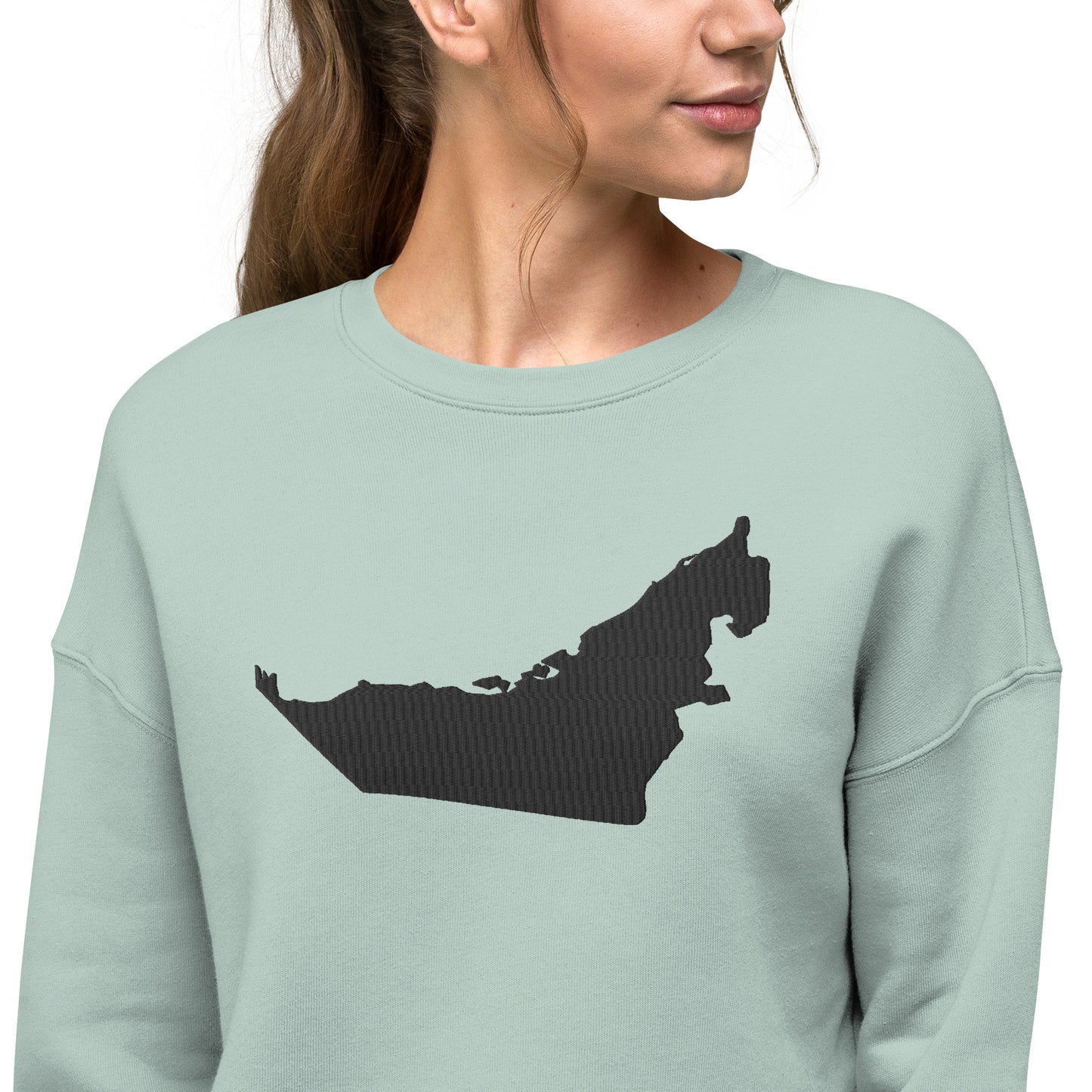 United Arab Emirates Crop Sweatshirt (Embroidered)