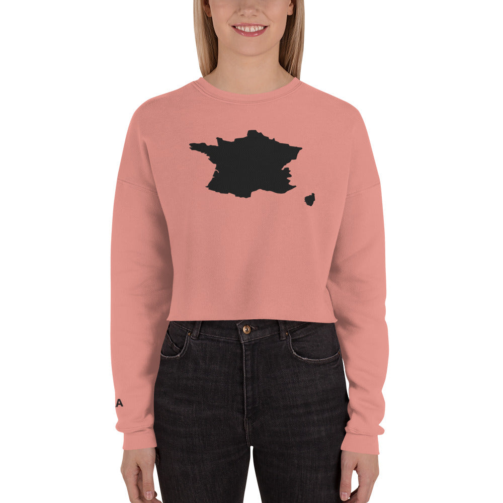 France Crop Sweatshirt (Embroidered)