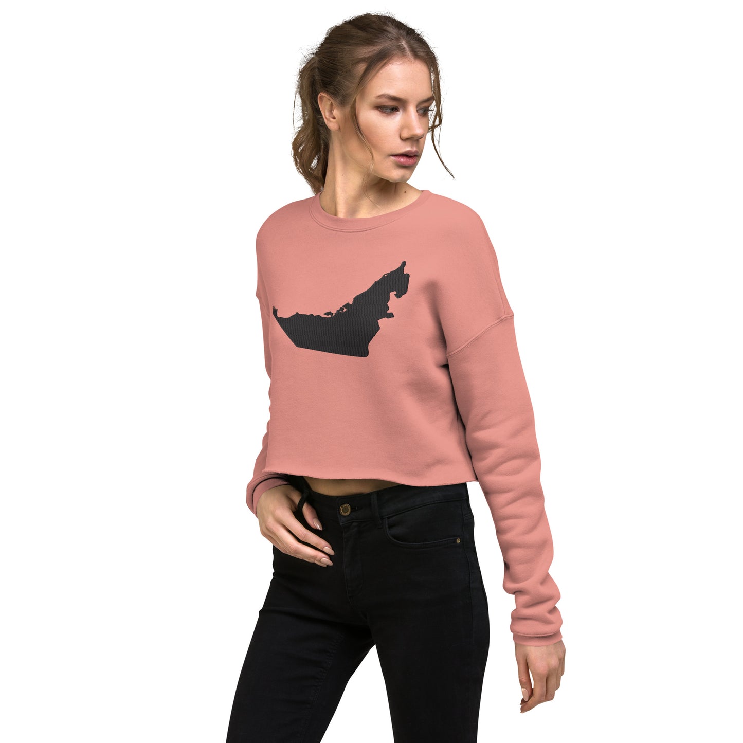 United Arab Emirates Crop Sweatshirt (Embroidered)