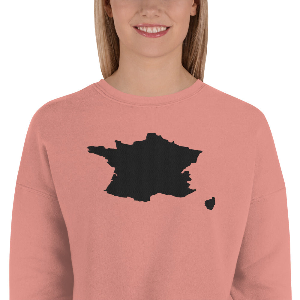 France Crop Sweatshirt (Embroidered)