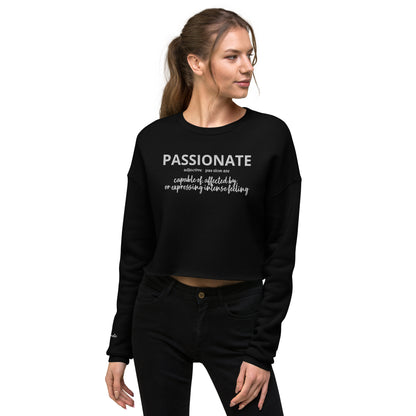 Passionate Crop Sweatshirt (Embroidered)