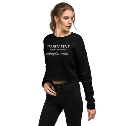 Transparent Crop Sweatshirt (Embroidered)