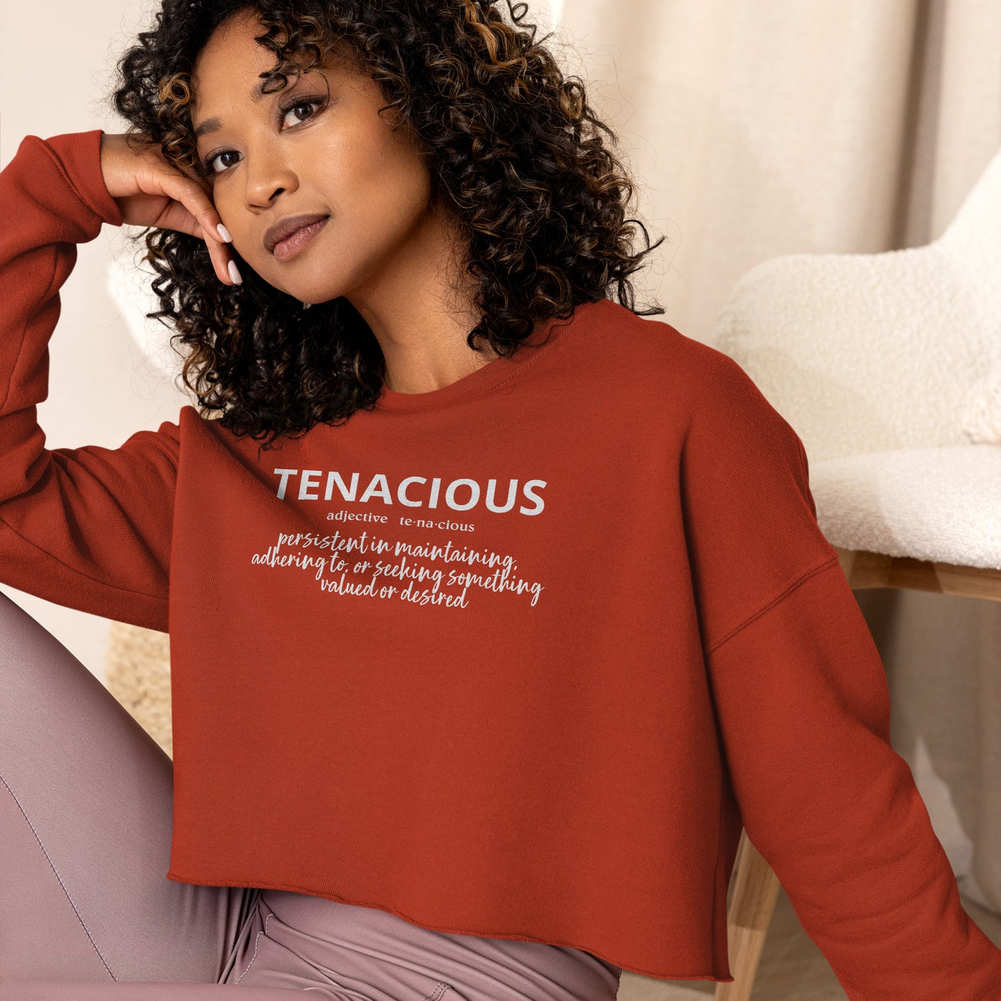 Tenacious Crop Sweatshirt (Embroidered)