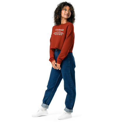 Courage Crop Sweatshirt (Embroidered)