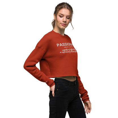 Passionate Crop Sweatshirt (Embroidered)