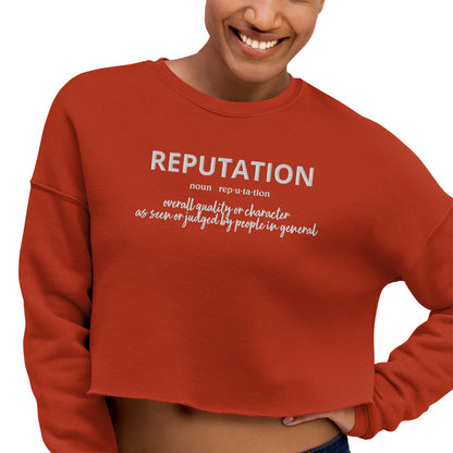 Reputation Crop Sweatshirt (Embroidered)