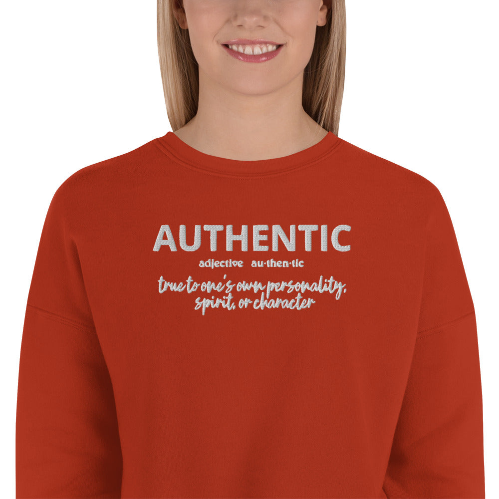 Authentic Crop Sweatshirt (Embroidered)