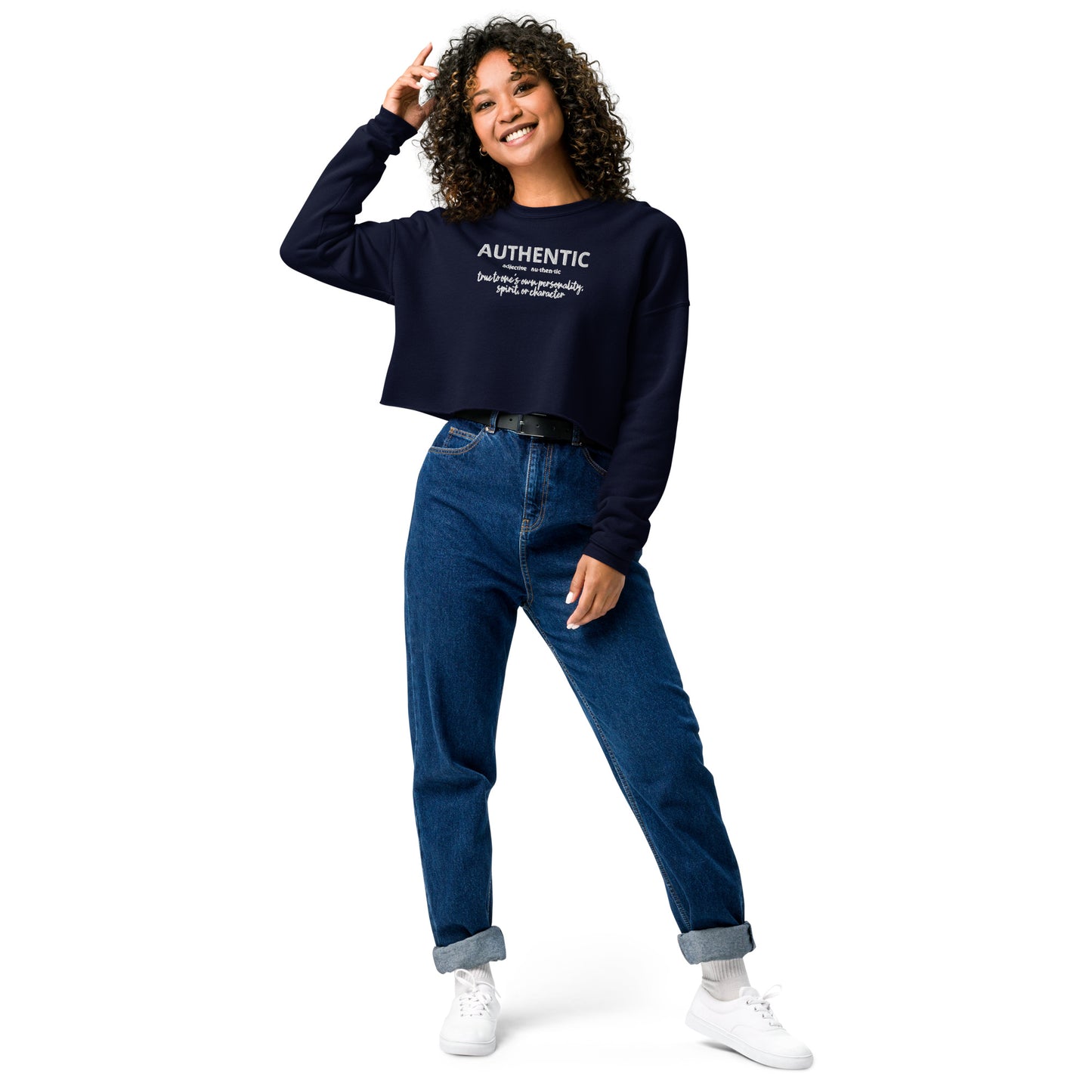 Authentic Crop Sweatshirt (Embroidered)