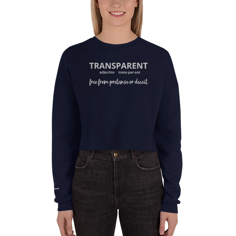 Transparent Crop Sweatshirt (Embroidered)