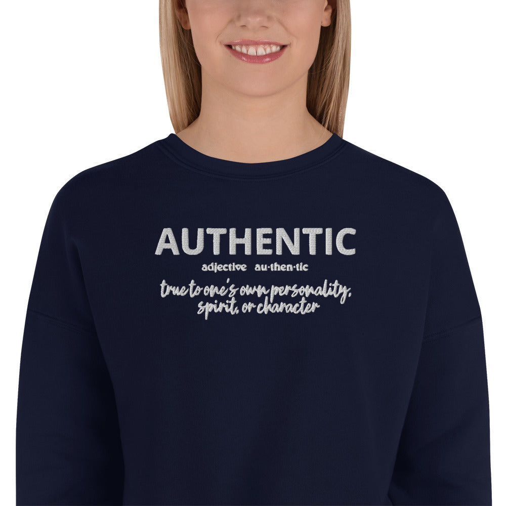 Authentic Crop Sweatshirt (Embroidered)